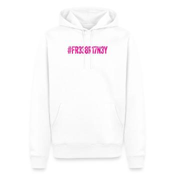 Free Britney Hashtag FreeBritney #FreeBritney - Männer Premium Bio Hoodie - Weiß - Vorne - Nico (187cm)