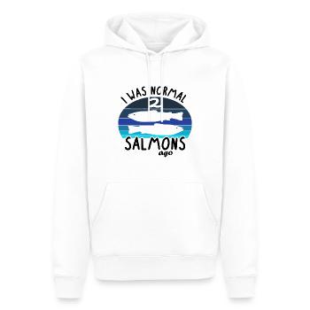 Normal 2 Salmon Ago Japan Sushi Salmon Algae Fishing - Men’s Premium Organic Hoodie - white - Front - Nico (187cm)