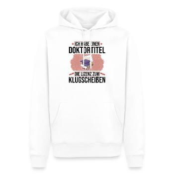 Doktoren Doktortitel Doktorand Promotion Geschenk - Männer Premium Bio Hoodie - Weiß - Vorne - Nico (187cm)