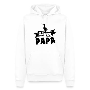 Gänse Papa - Männer Premium Bio Hoodie - Weiß - Vorne - Nico (187cm)