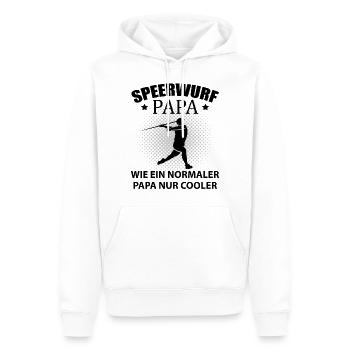 Speerwerfen Speerwurf Speerwerfer Papa Geschenk - Männer Premium Bio Hoodie - Weiß - Vorne - Nico (187cm)