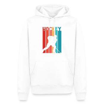 Hockey Arc-en-ciel - Hockey - Sweat à capuche Premium bio Homme - blanc - Devant - Nico (187cm)