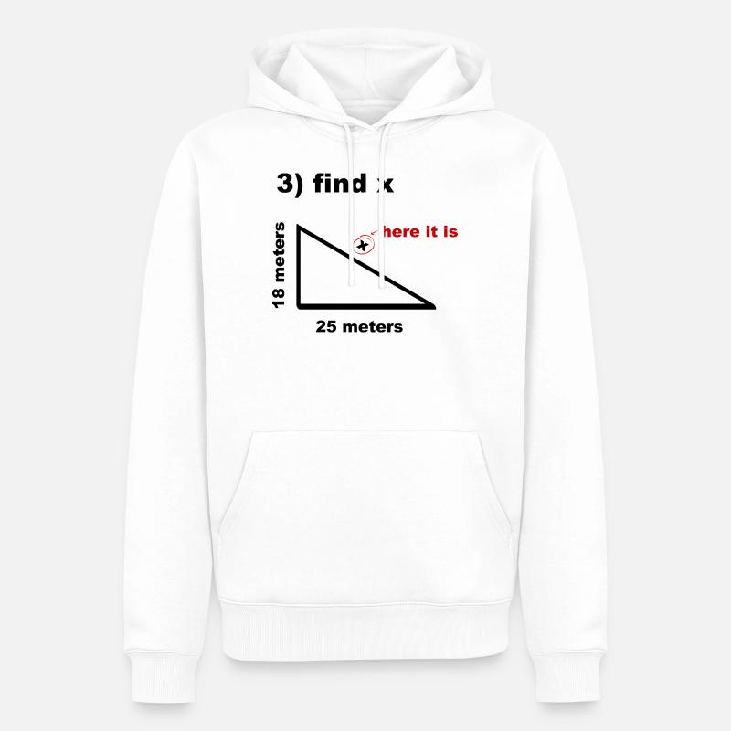 Mathe Student Mathematik Nerd - Männer Premium Bio Hoodie - Weiß