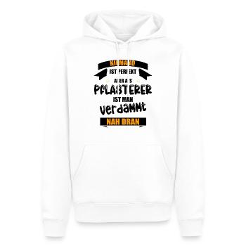 Pflasterer Steinsetzer Geschenkidee Steinleger - Männer Premium Bio Hoodie - Weiß - Vorne - Nico (187cm)