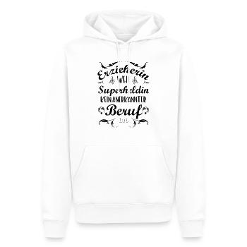 Erzieherin weil Superheldin - Männer Premium Bio Hoodie - Weiß - Vorne - Nico (187cm)