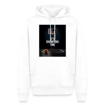 Basketball - IT'S CHAMPIONS TIME! BASKETBALL COURT - Men’s Premium Organic Hoodie - white - Front - Nico (187cm)