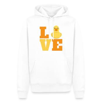 Badeente Liebe Ente - Männer Premium Bio Hoodie - Weiß - Vorne - Nico (187cm)