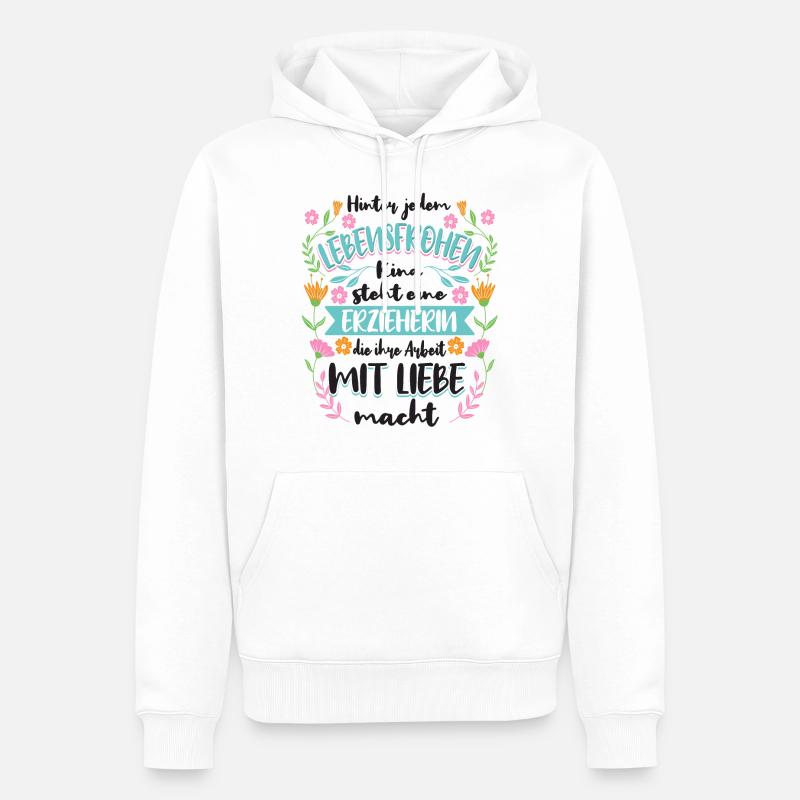 Éducatrices d’éducatrices - Sweat à capuche Premium bio Homme - blanc