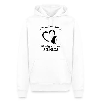 Igel Spruch Herz Stacheltier Stacheligel Geschenk - Männer Premium Bio Hoodie - Weiß - Vorne - Nico (187cm)