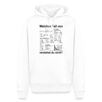 Mathematik Algebra Mathelehrer Studium Uni Abitur - Männer Premium Bio Hoodie - Weiß - Vorne - Nico (187cm)