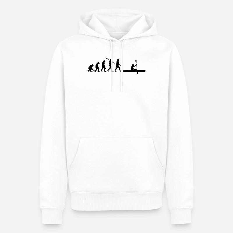 Aviron Aviateur Aviateur Evolution - Sweat à capuche Premium bio Homme - blanc