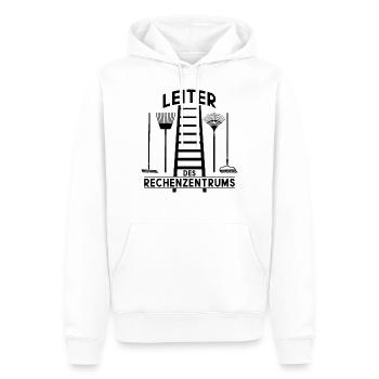 LEITER DES RECHENZENTRUMS - Männer Premium Bio Hoodie - Weiß - Vorne - Nico (187cm)