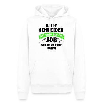Aus dem Weg ich bin Friseur - Männer Premium Bio Hoodie - Weiß - Vorne - Nico (187cm)
