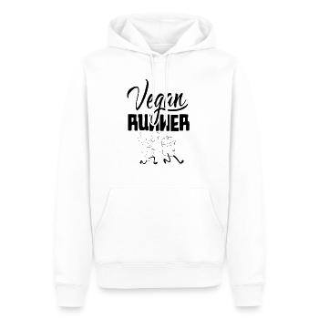 Veganer Läufer Marathon Jogger Laufen Joggen - Männer Premium Bio Hoodie - Weiß - Vorne - Nico (187cm)