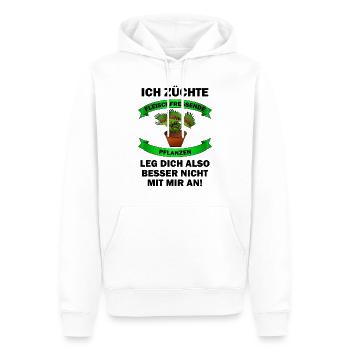 Ich züchte Fleischfressende Pflanzen - Männer Premium Bio Hoodie - Weiß - Vorne - Nico (187cm)