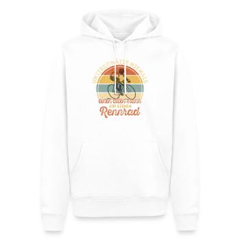 Unterschätze niemals einen alten Mann auf Rennrad - Männer Premium Bio Hoodie - Weiß - Vorne - Nico (187cm)