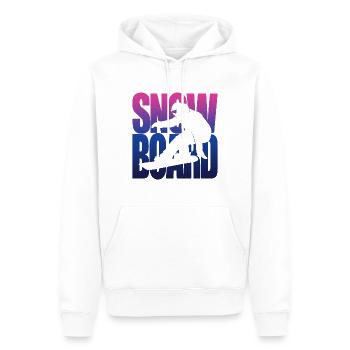 Snowboard Vacation Sports Winter Sports Snowboarder Cadeau - Sweat à capuche Premium bio Homme - blanc - Devant - Nico (187cm)