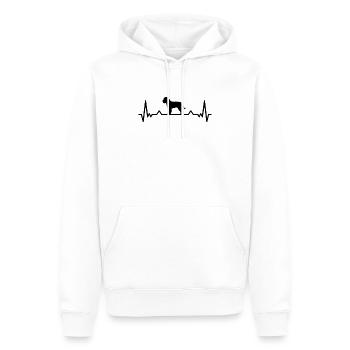 Lagotto Romagnolo Heartbeat Truffle Dog Gift - Men’s Premium Organic Hoodie - white - Front - Nico (187cm)