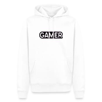 Gaming - Männer Premium Bio Hoodie - Weiß - Vorne - Nico (187cm)
