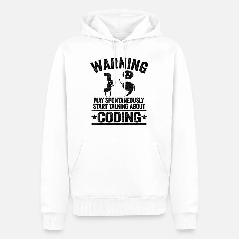 Programmeurs Informaticien Coding Cadeau - Sweat à capuche Premium bio Homme - blanc