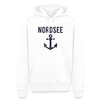 Mer du Nord - Sweat à capuche Premium bio Homme - blanc - Devant - Nico (187cm)