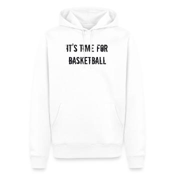 Basketball - it's time for basketball - Men’s Premium Organic Hoodie - white - Front - Nico (187cm)
