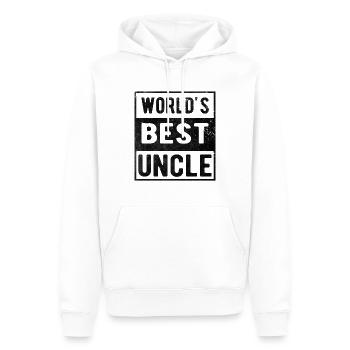 Le meilleur oncle du monde - Sweat à capuche Premium bio Homme - blanc - Devant - Nico (187cm)