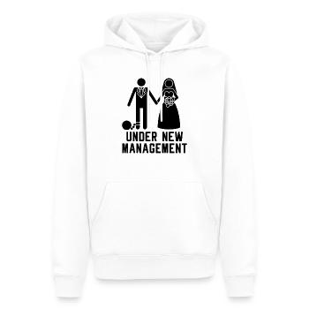 Funny Under New Management Wedding Party Cadeau - Sweat à capuche Premium bio Homme - blanc - Devant - Nico (187cm)