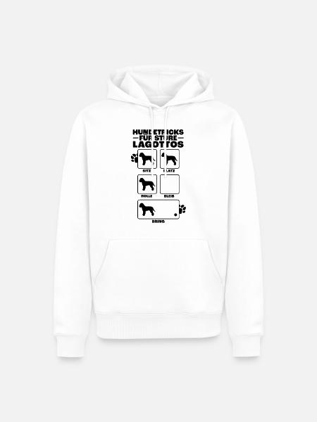 Lagotto Romagnolo Hundetricks Trüffelhund Geschenk - Männer Premium Bio Hoodie - Weiß
