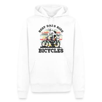 Best Dads Ride Bicycles Mountain Bike Père cadeaux - Sweat à capuche Premium bio Homme - blanc - Devant - Nico (187cm)