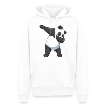 Dabbing Panda - Männer Premium Bio Hoodie - Weiß - Vorne - Nico (187cm)
