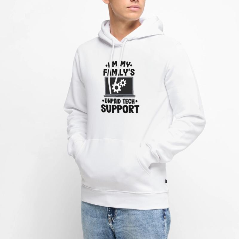 Funny Unpaid Tech Support Technical Support Gift Men’s Premium Organic Hoodie