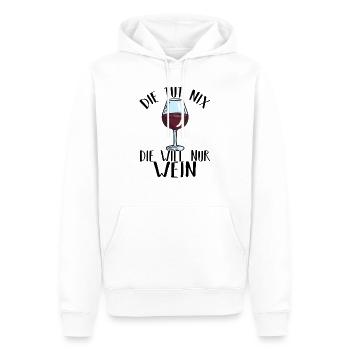 Wein Weintrinker Weinliebhaber Geschenk - Männer Premium Bio Hoodie - Weiß - Vorne - Nico (187cm)