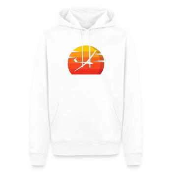 Segelfliegen Segelflugzeug Sonnenuntergang - Männer Premium Bio Hoodie - Weiß - Vorne - Nico (187cm)