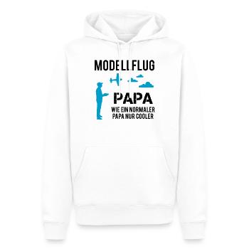 RC Flugzeug Modellflug Papa Vater Herren Geschenk - Männer Premium Bio Hoodie - Weiß - Vorne - Nico (187cm)