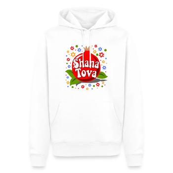 Shana Tova! Jüdisches Neujahrsgeschenk - Männer Premium Bio Hoodie - Weiß - Vorne - Nico (187cm)