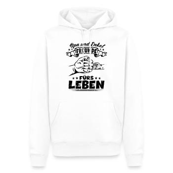Opa und Enkel Freunde fürs Leben - Großvater Opa - Männer Premium Bio Hoodie - Weiß - Vorne - Nico (187cm)