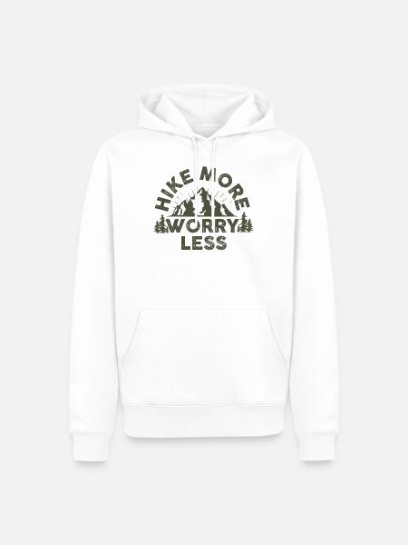 Wandern - Männer Premium Bio Hoodie - Weiß