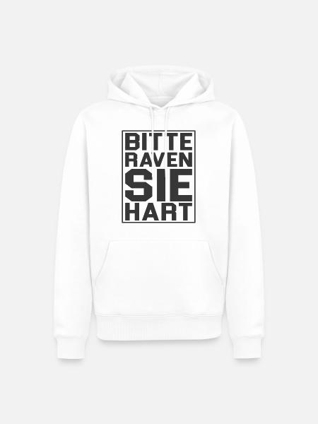 Rave - Männer Premium Bio Hoodie - Weiß