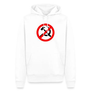 Anti-communisme, anti-socialisme - Sweat à capuche Premium bio Homme - blanc - Devant - Nico (187cm)