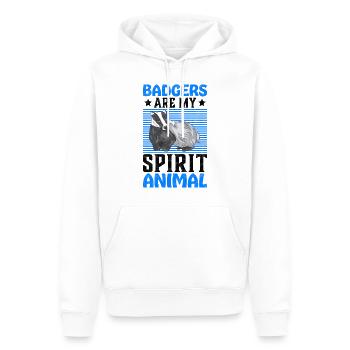 Miel de mon cadeau de blaireau animal préféré - Sweat à capuche Premium bio Homme - blanc - Devant - Nico (187cm)