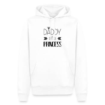 Père fille petite princesse papa fier papa - Sweat à capuche Premium bio Homme - blanc - Devant - Nico (187cm)
