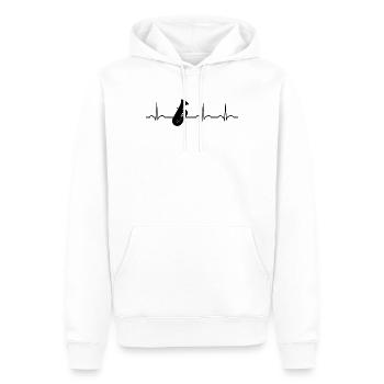 Tubisten Herzschlag Brass Band Jazz Tuba Spieler - Männer Premium Bio Hoodie - Weiß - Vorne - Nico (187cm)