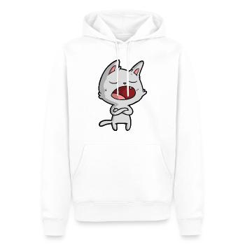 Cat Comic Cat Cartoon Cat Kitten Cats Cats - Men’s Premium Organic Hoodie - white - Front - Nico (187cm)