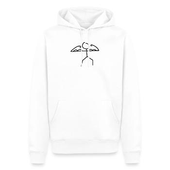 Homme fort - Sweat à capuche Premium bio Homme - blanc - Devant - Nico (187cm)