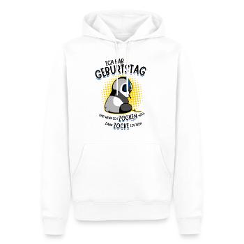 Gaming Panda Bär Zockender Gamer Geburtstag Zocken - Männer Premium Bio Hoodie - Weiß - Vorne - Nico (187cm)