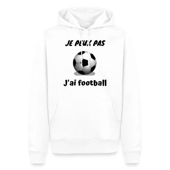 Je peux pas J'ai football - Sweat à capuche Premium bio Homme - blanc - Devant - Nico (187cm)