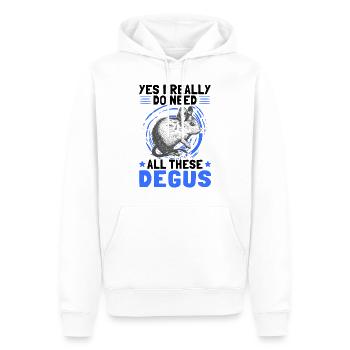 Ich brauche Degu Nagetier Besitzer Geschenk - Männer Premium Bio Hoodie - Weiß - Vorne - Nico (187cm)
