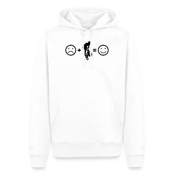 Bmx Biker Geschenk mtb bmx fahrrad radfahren - Männer Premium Bio Hoodie - Weiß - Vorne - Nico (187cm)