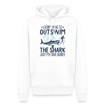 Plongée Diving Plongée - Sweat à capuche Premium bio Homme - blanc - Devant - Nico (187cm)